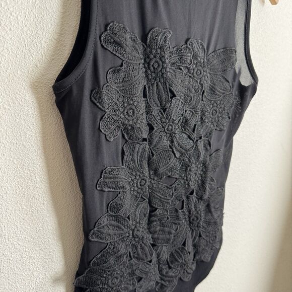 Miley + Molly‎ Bodysuit Womens Small Black Mesh Sheer Nylon Ballet Fairy Grunge - Picture 4 of 14